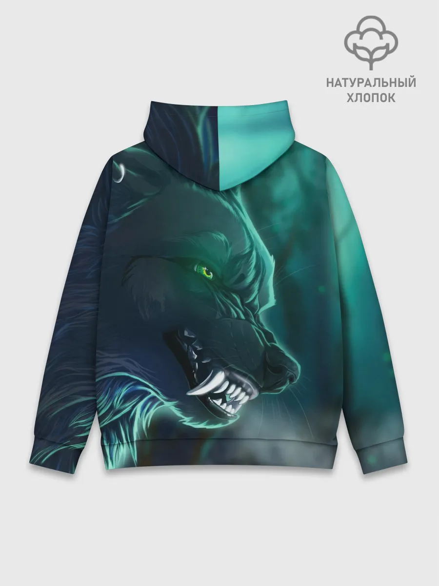 Худи мужской база хлопок / ВОЛЧИЙ ОСКАЛ