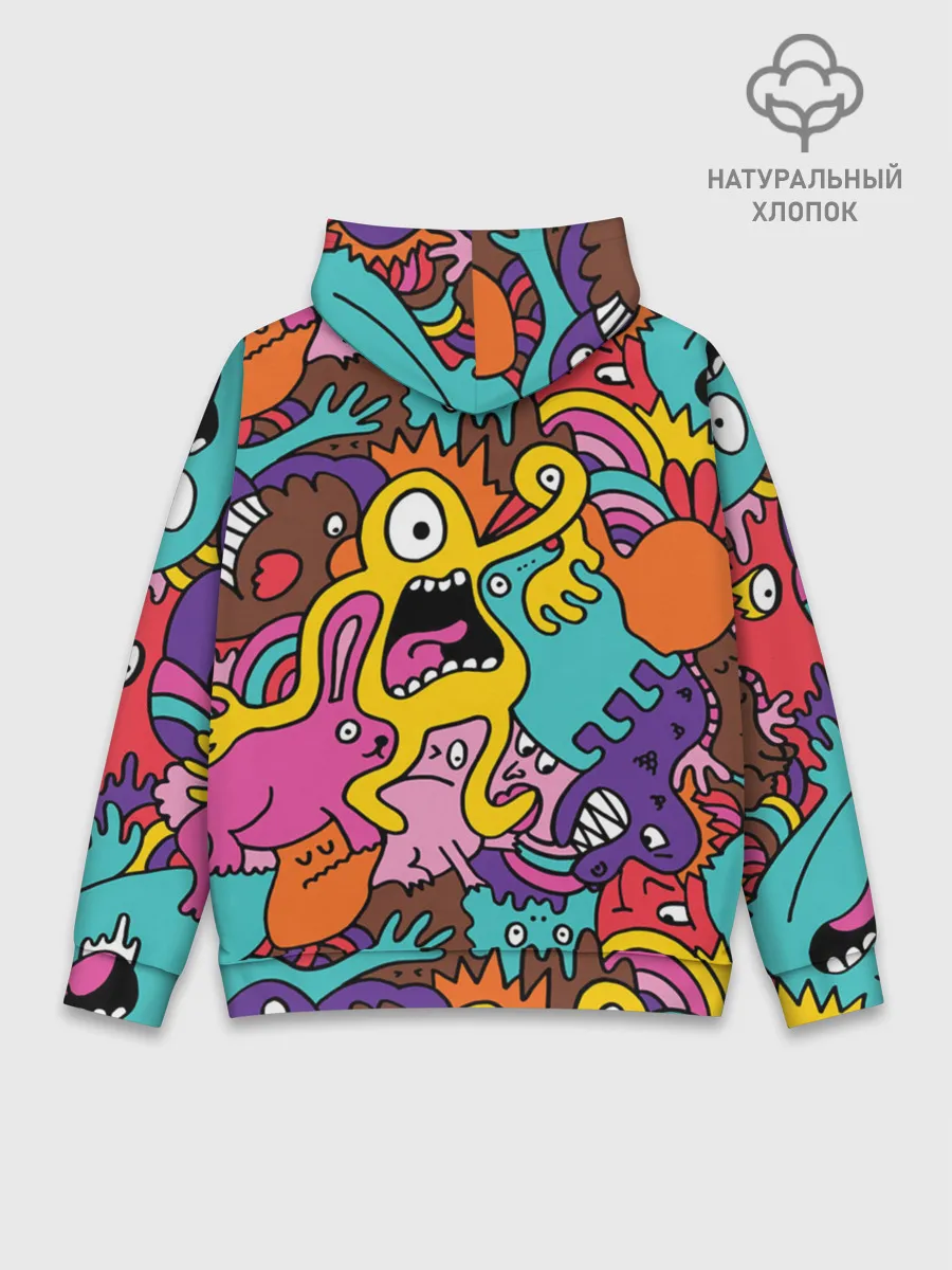 Худи мужской база хлопок / crazy abstraction