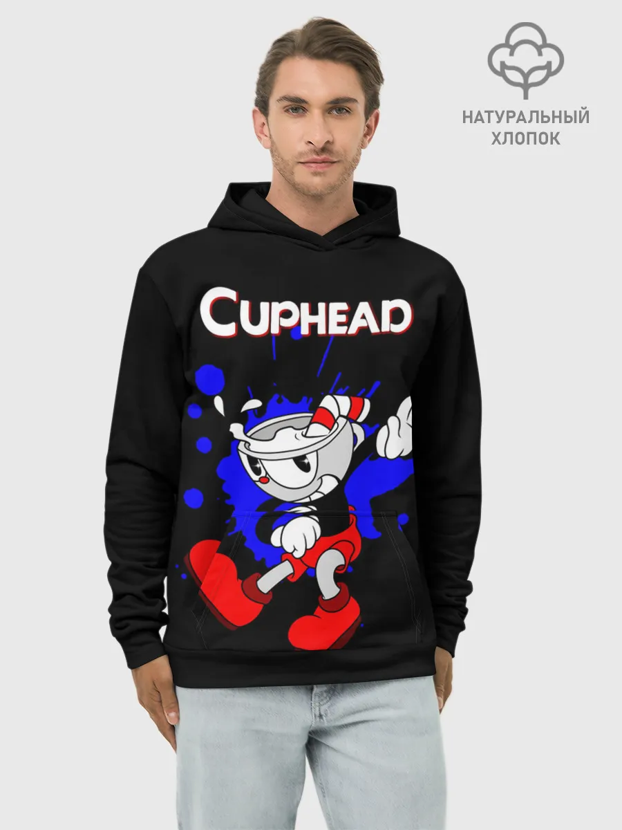 Худи мужской база хлопок / Cuphead