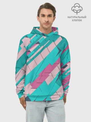 Худи мужской база хлопок / Геометрическая Абстракция