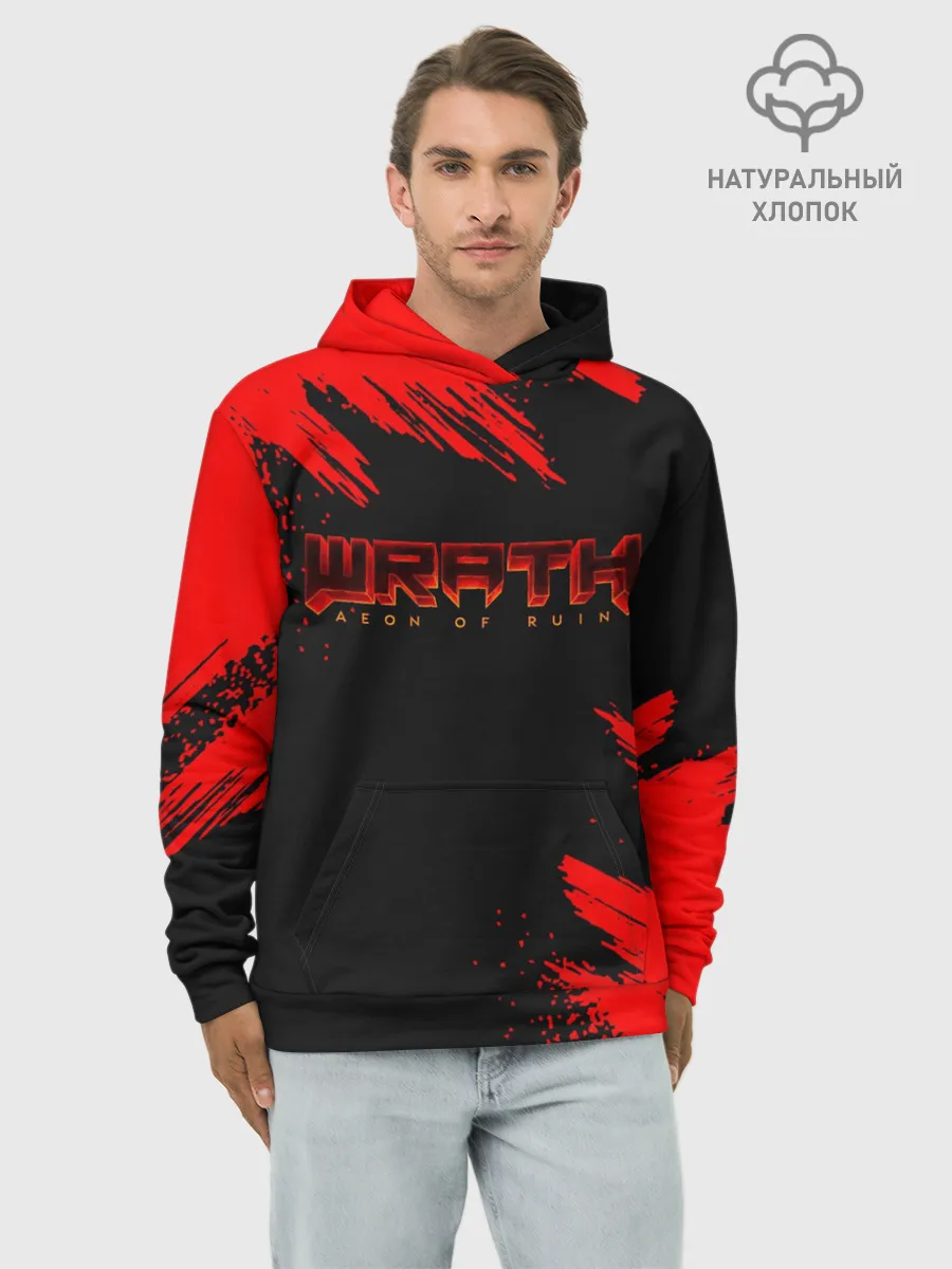Худи мужской база хлопок / WRATH: Aeon of Ruin LOGO