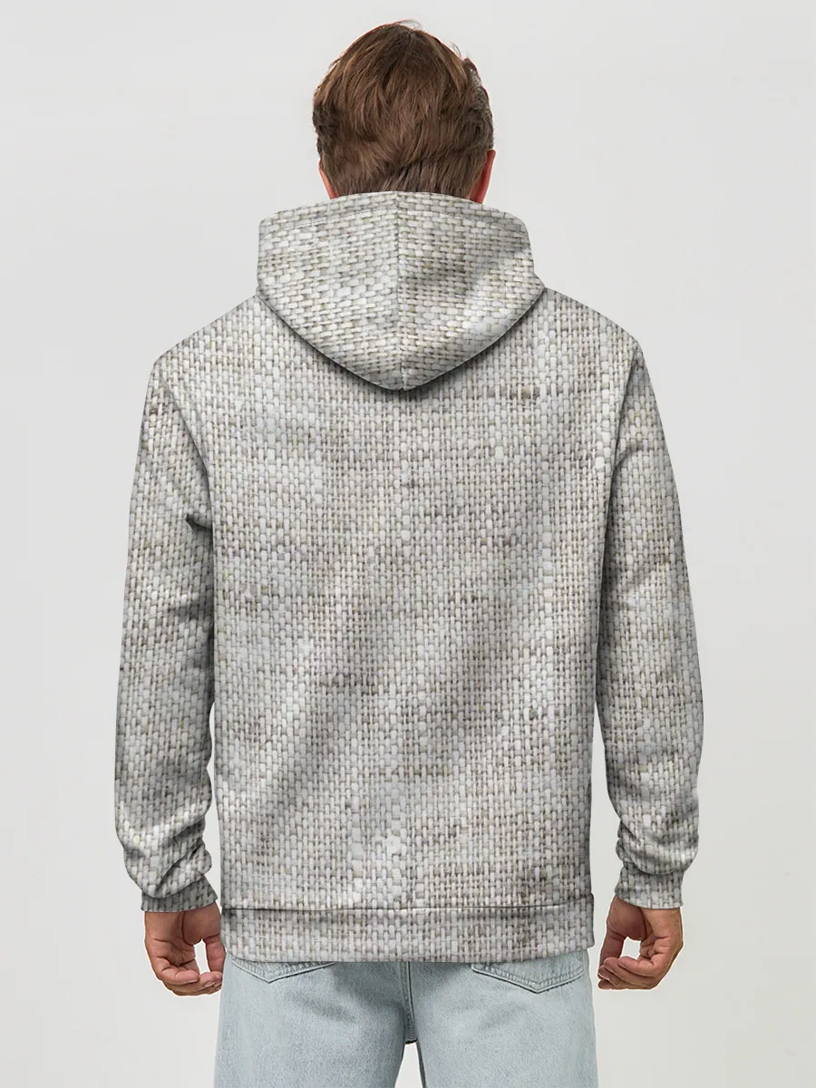 Худи мужской база хлопок / Серая Мешковина