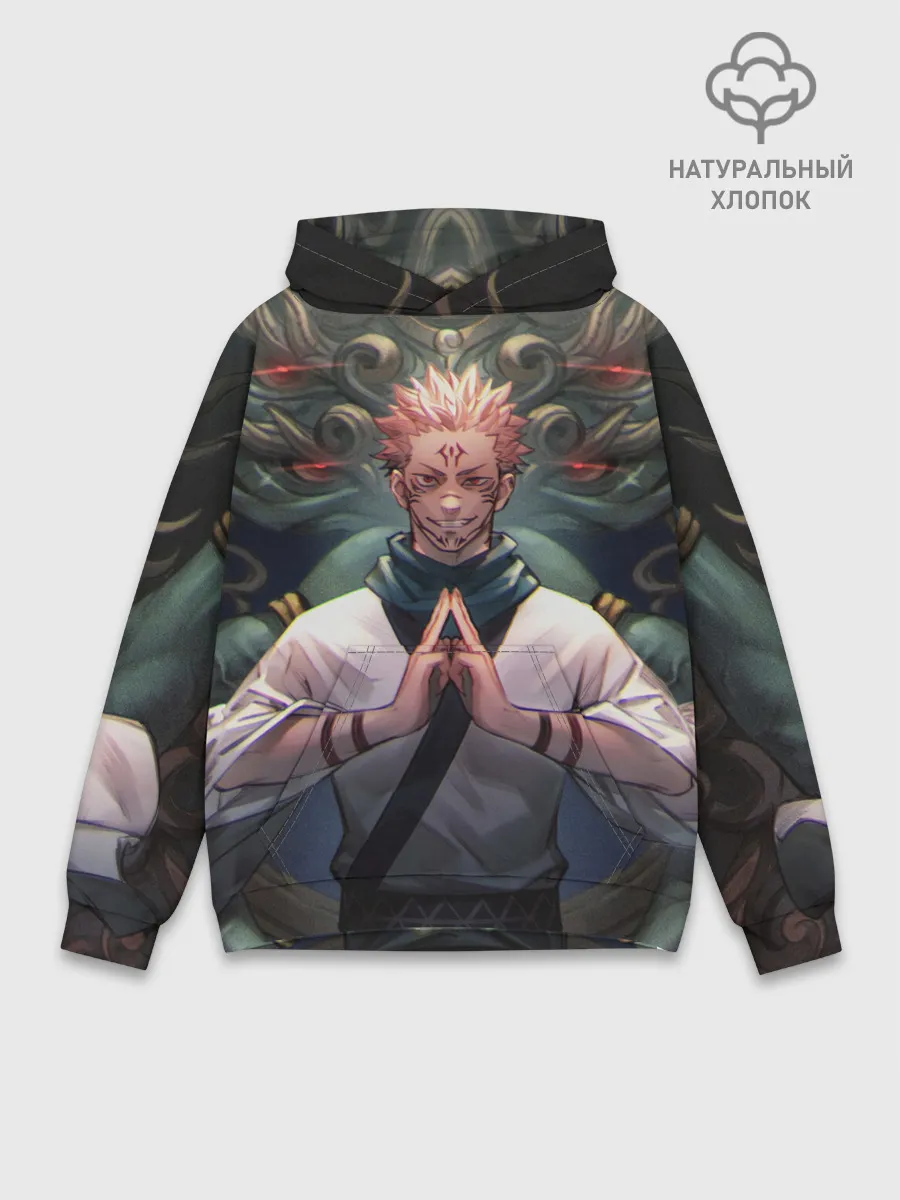 Худи мужской база хлопок / МАГИЧЕСКАЯ БИТВА | SUKUNA