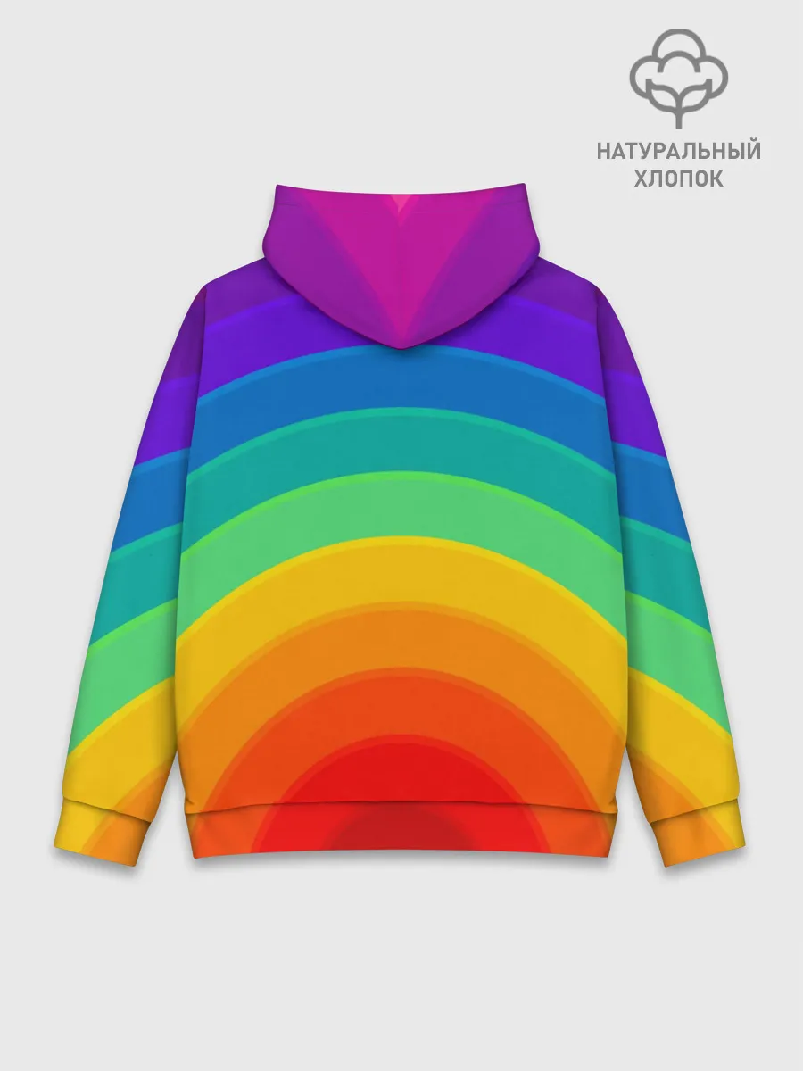 Худи мужской база хлопок / Круговая радуга