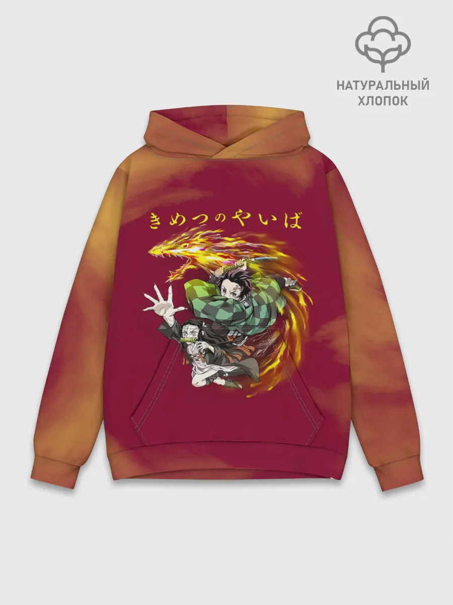 Худи мужской база хлопок / Танджиро и Незуко Камадо