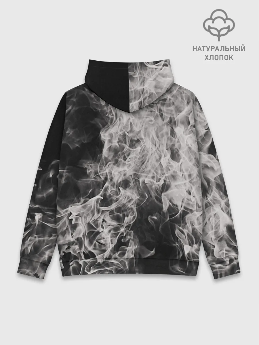 Худи мужской база хлопок / Fire and Smoke