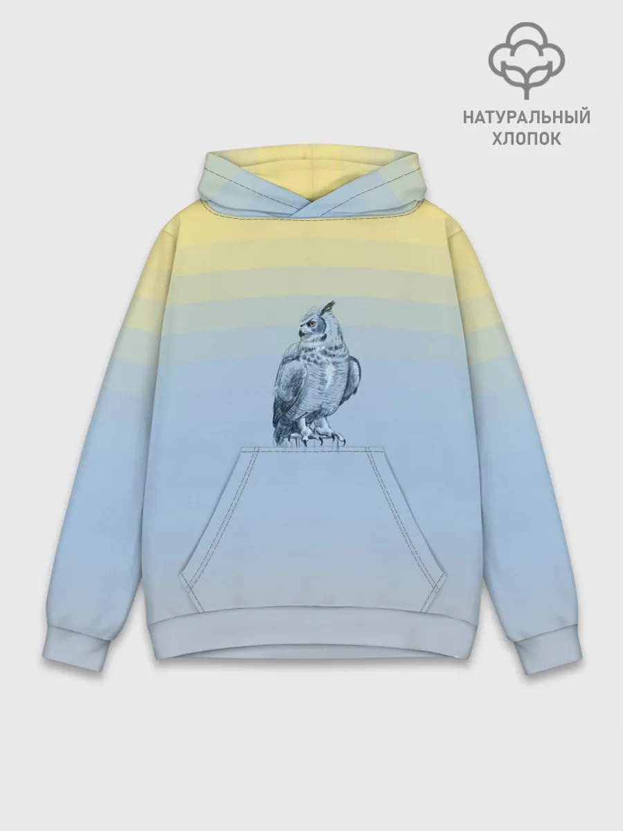 Худи мужской база хлопок / филин