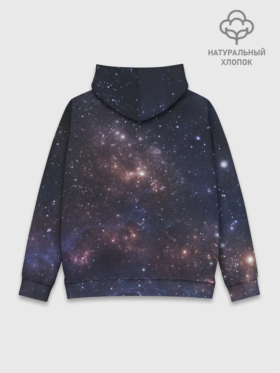 Худи мужской база хлопок / Кот на Жирафе