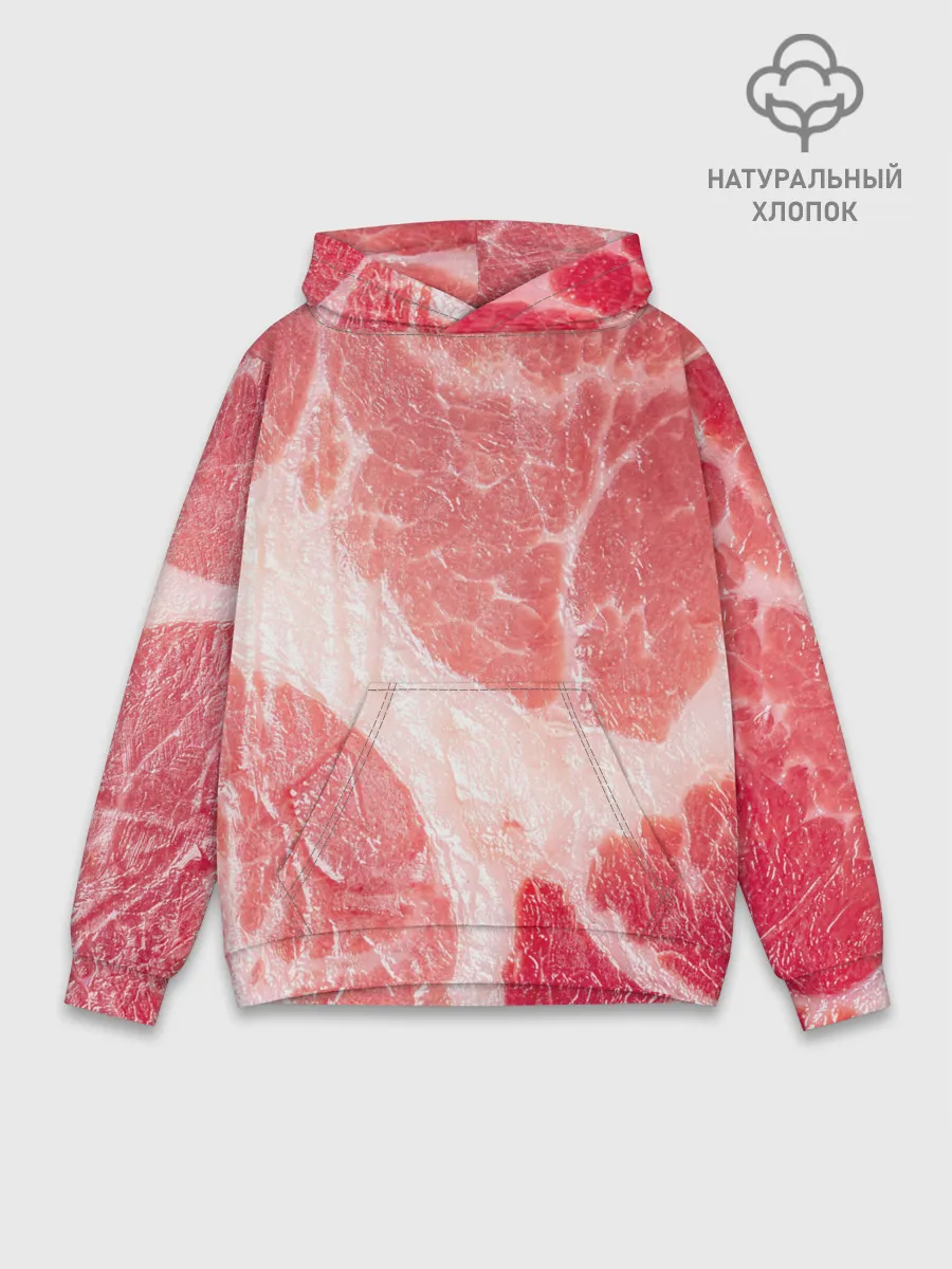 Худи мужской база хлопок / МЯСНИК