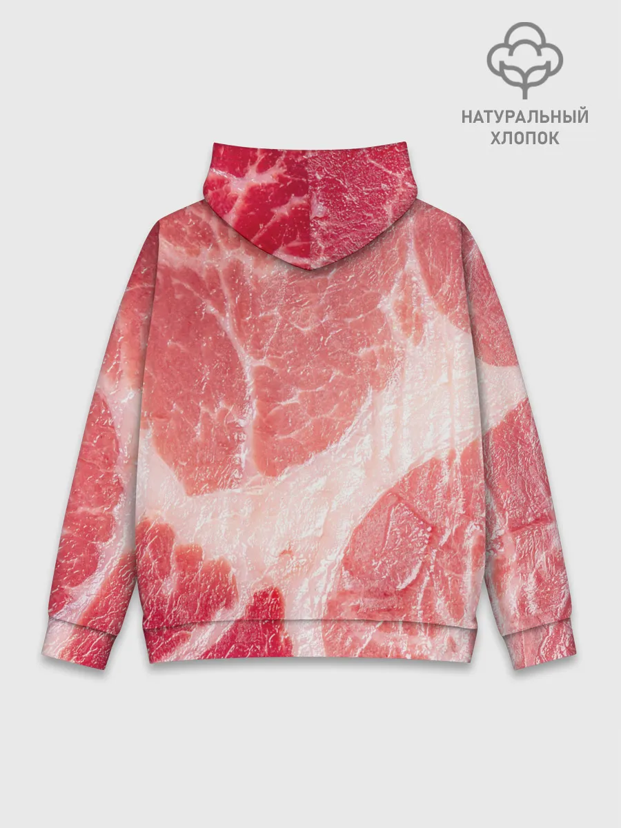 Худи мужской база хлопок / МЯСНИК