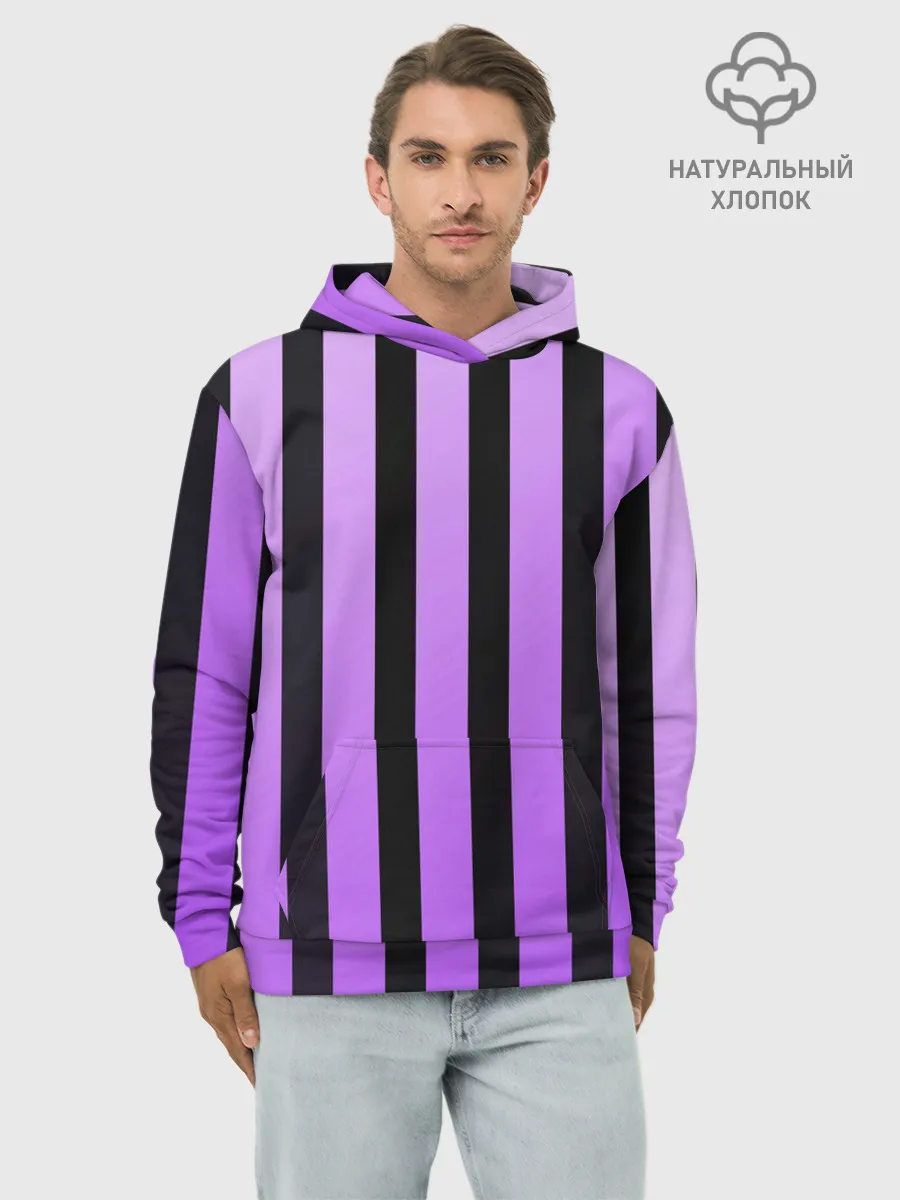 Худи мужской база хлопок / Полосатость