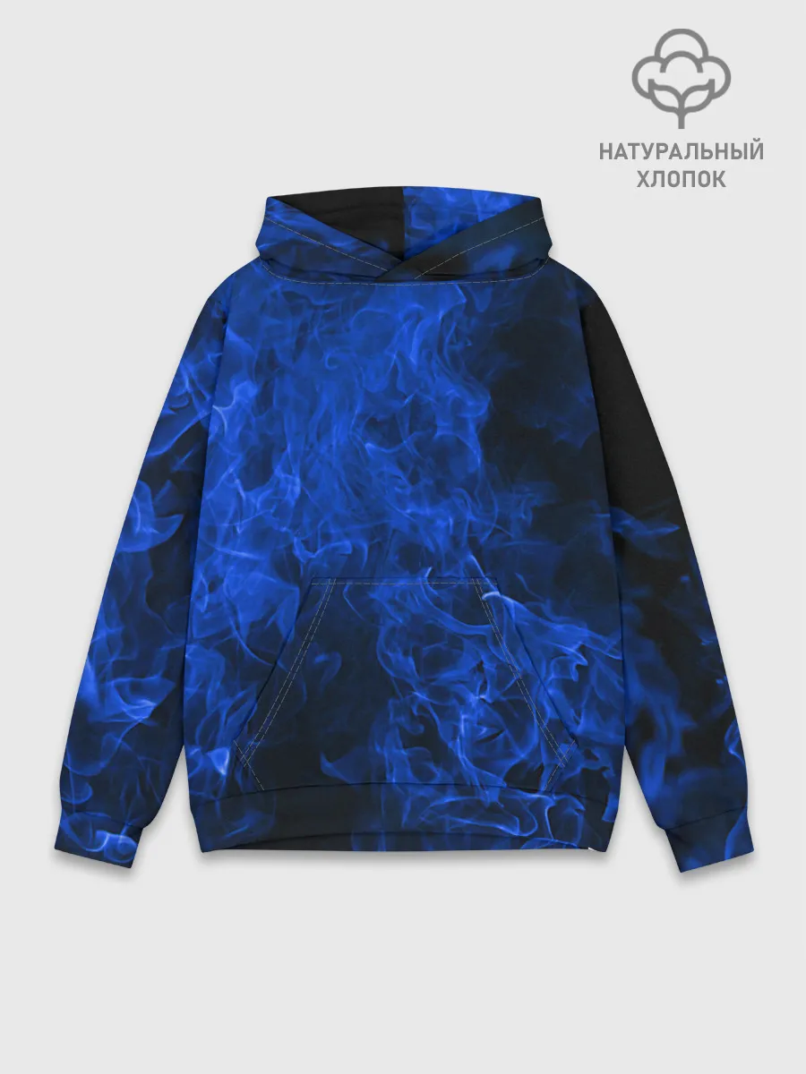 Худи мужской база хлопок / Blue Fire