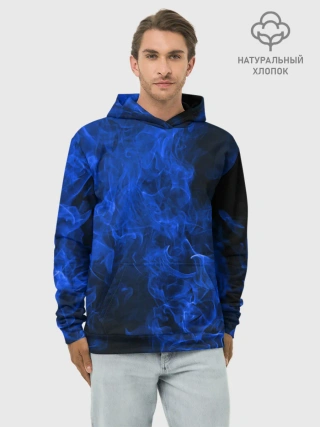 Худи мужской база хлопок / Blue Fire