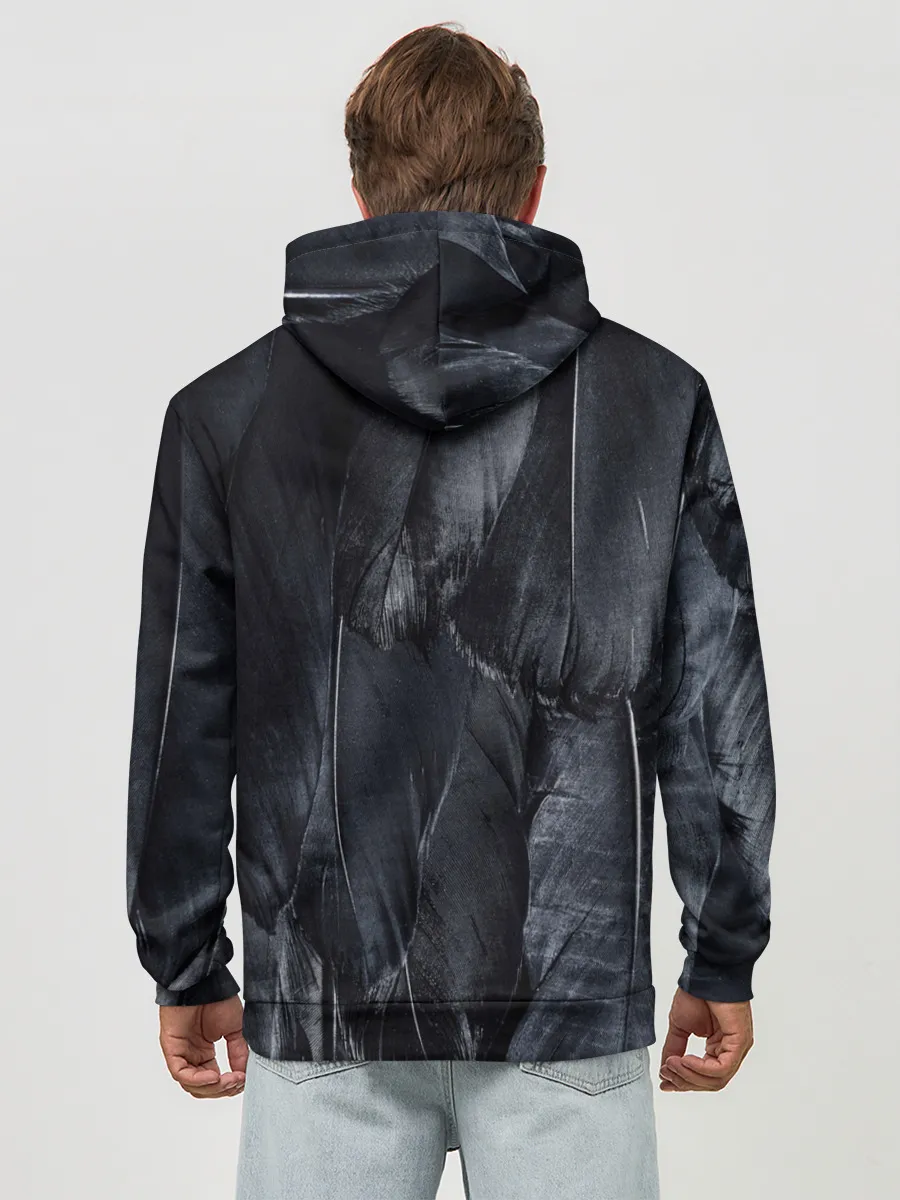 Худи мужской база хлопок / ВОРОНА