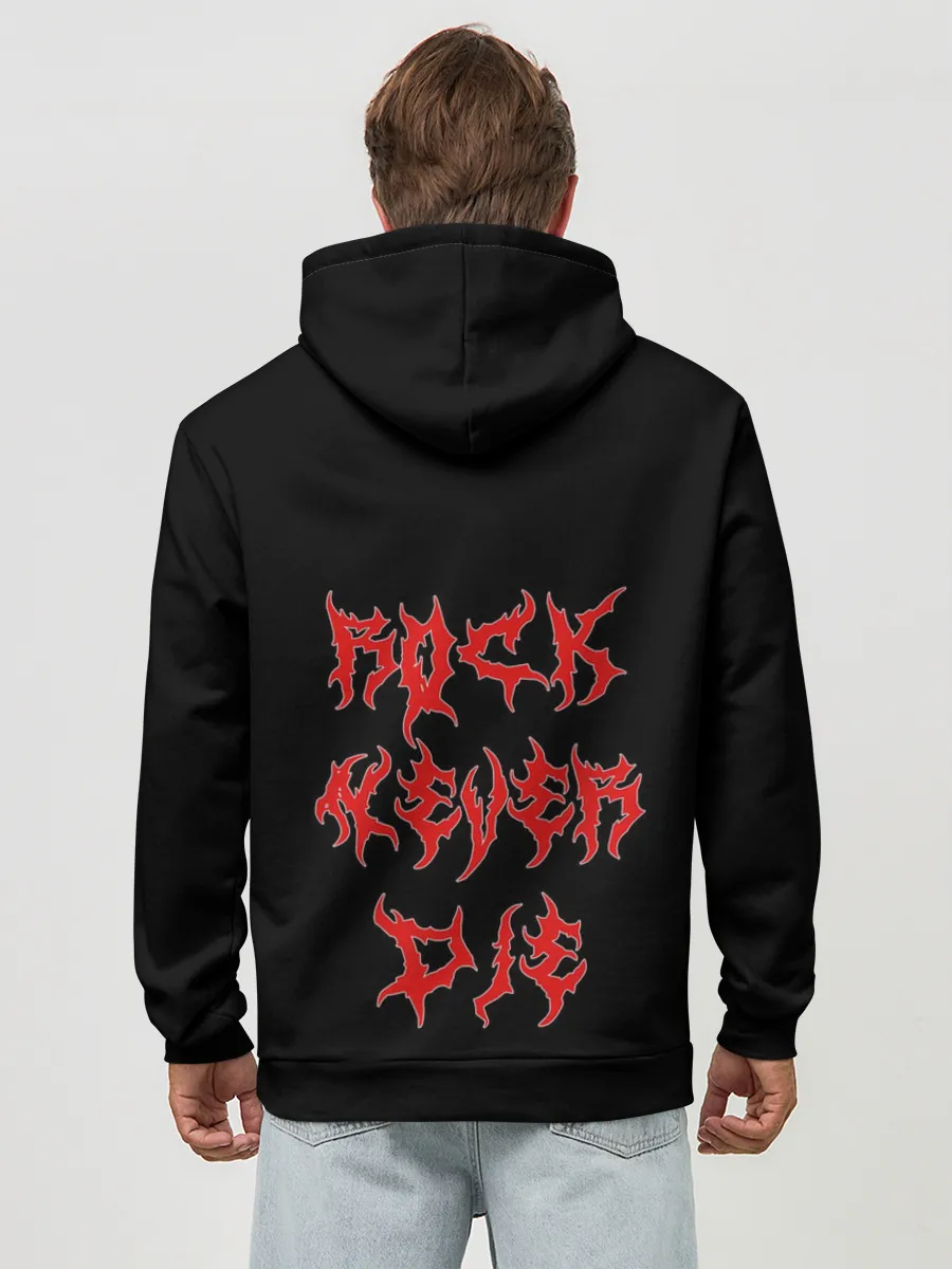 Худи мужской база хлопок / КОТ ХЕВИ МЕТАЛ