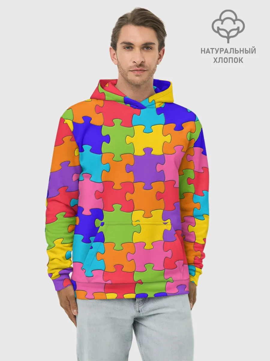 Худи мужской база хлопок / Пазлы