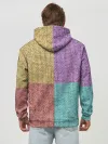 Худи мужской база хлопок / Burlap Patchwork