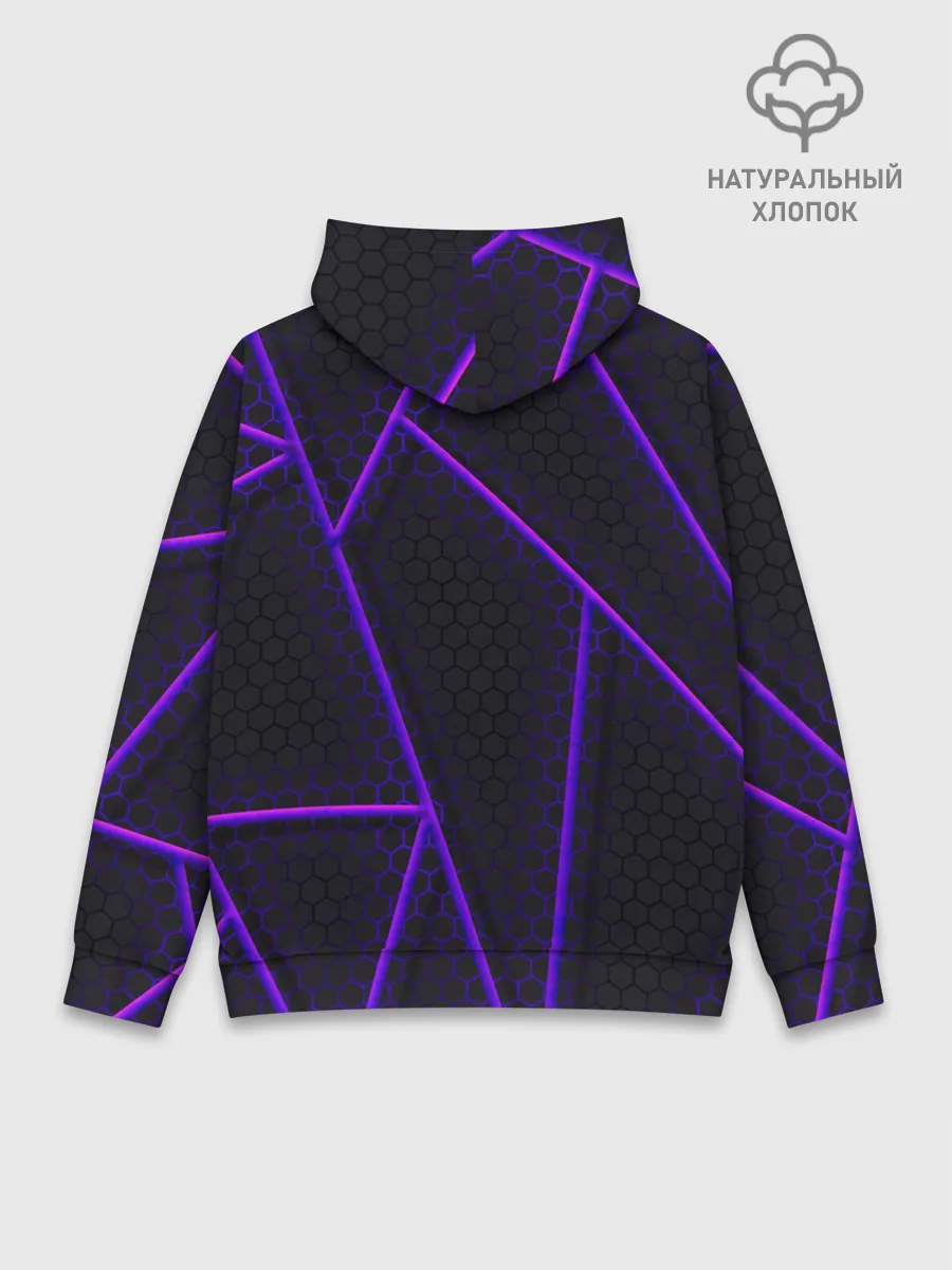Худи мужской база хлопок / СОТЫ НЕОНОВЫЕ - ГЕОМЕТРИЯ
