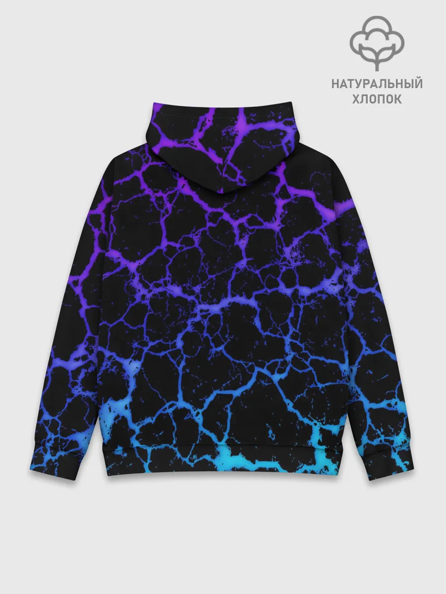 Худи мужской база хлопок / SONIC МОЛНИЯ