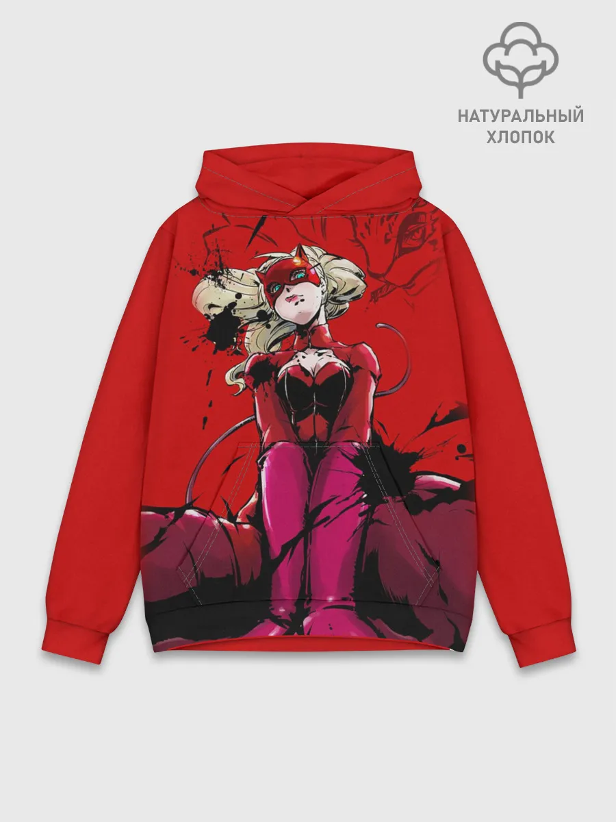 Худи мужской база хлопок / пантера persona 5