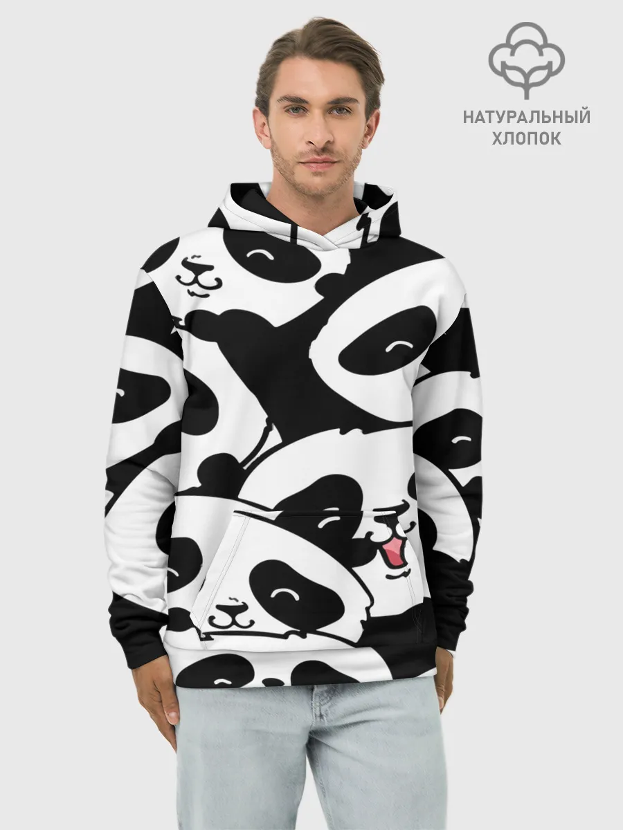 Худи мужской база хлопок / панды