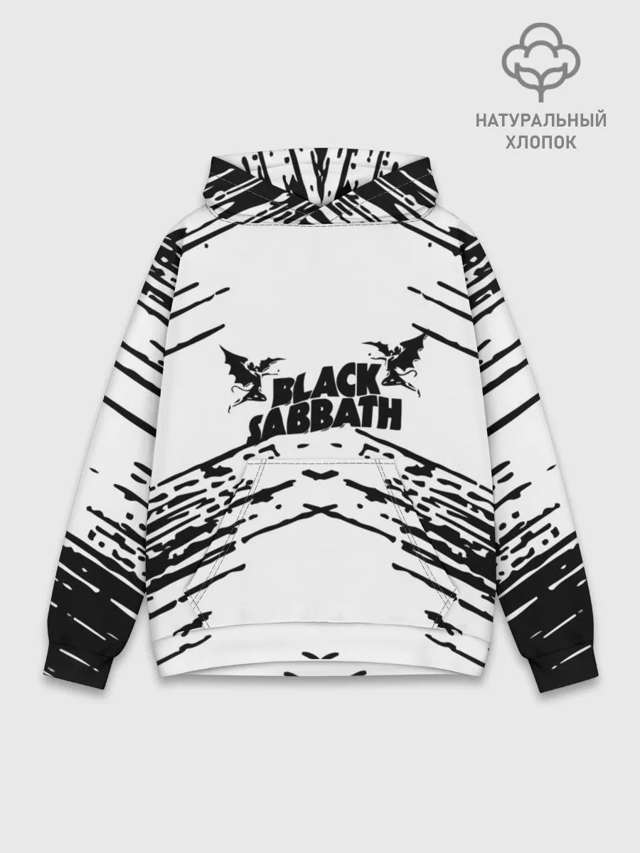Худи мужской база хлопок / black sabbath