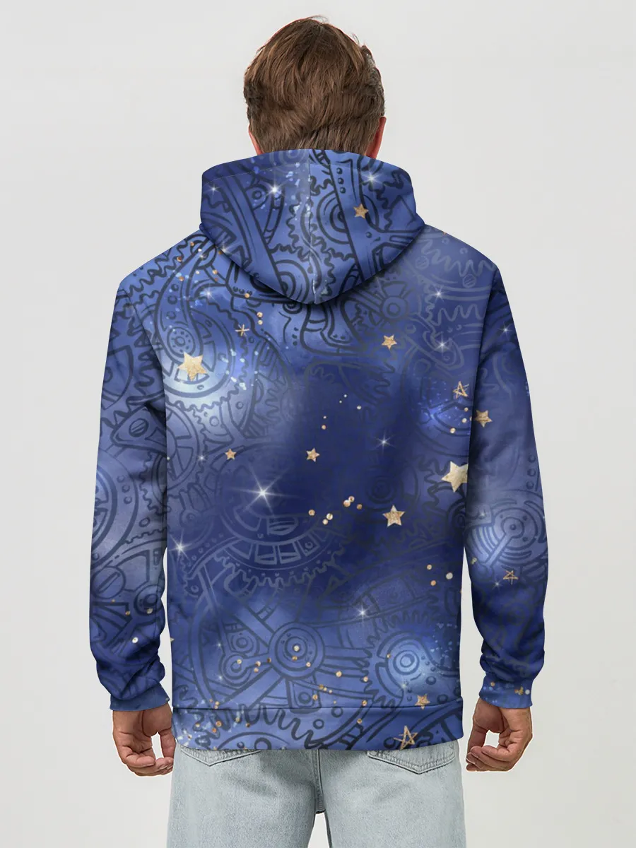 Худи мужской база хлопок / Небо в стиле Стимпанк