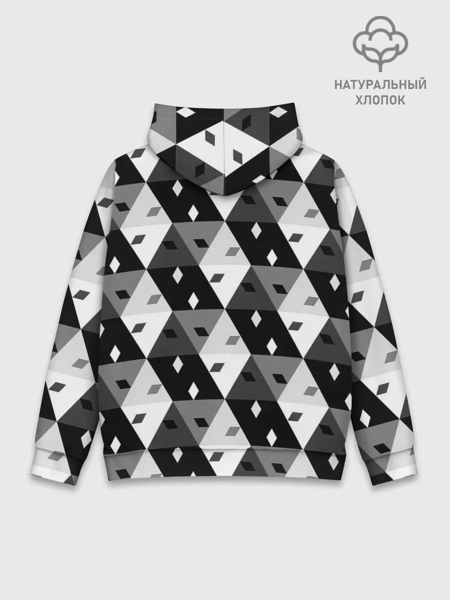 Худи мужской база хлопок / Абстрактные кубики