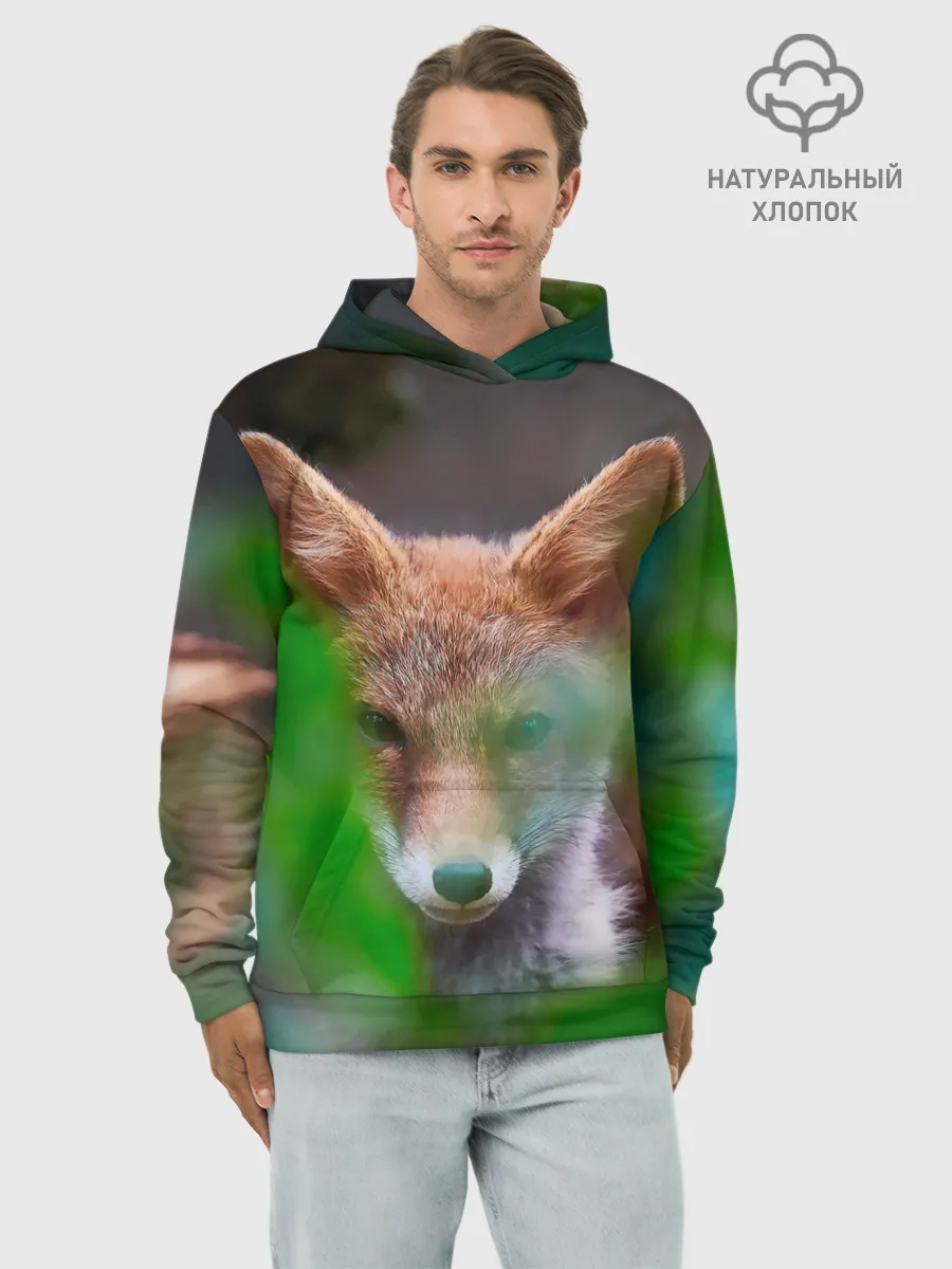 Худи мужской база хлопок / Лисичка