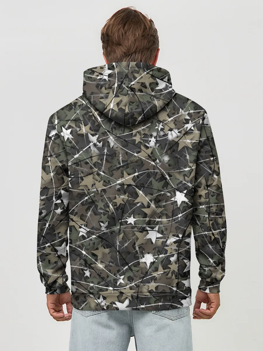 Худи мужской база хлопок / Звёзды и колючки