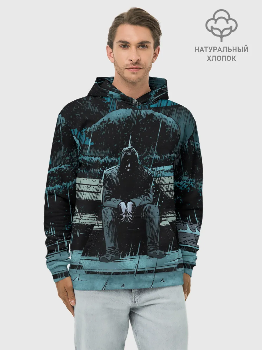 Худи мужской база хлопок / Киану Ривз - комикс о боге