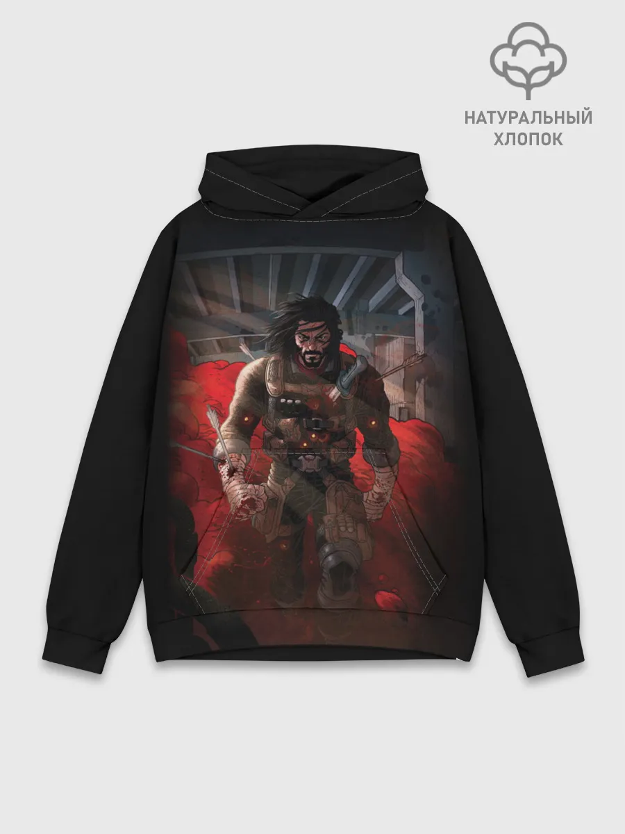 Худи мужской база хлопок / Киану Ривз - Берсерк