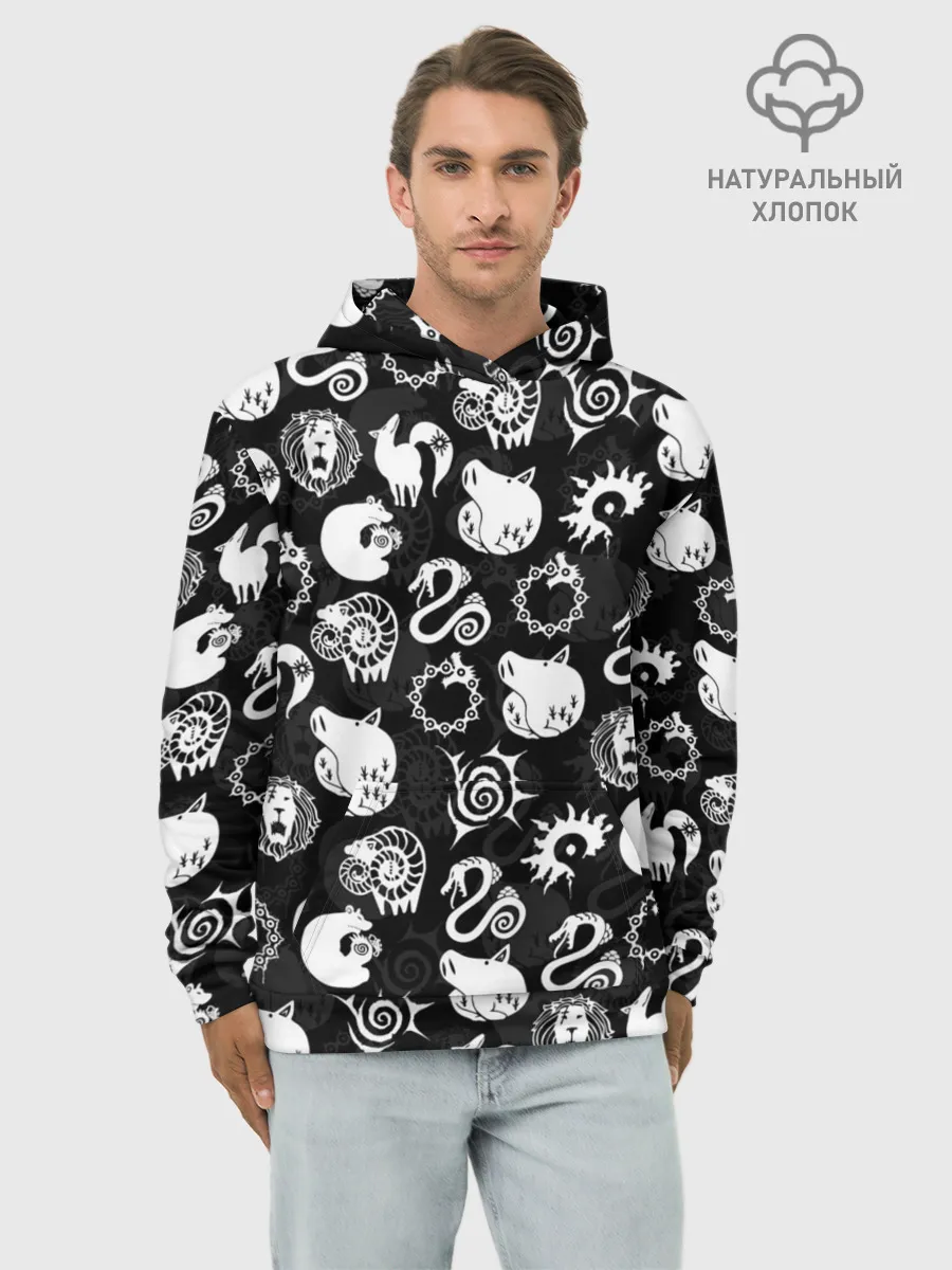 Худи мужской база хлопок / SEVEN DEADLY SINS СИМВОЛЫ