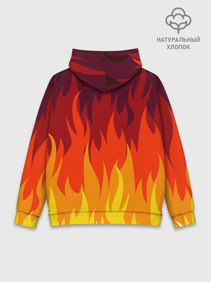 Худи мужской база хлопок / Меха скелет | Steampunk Fire