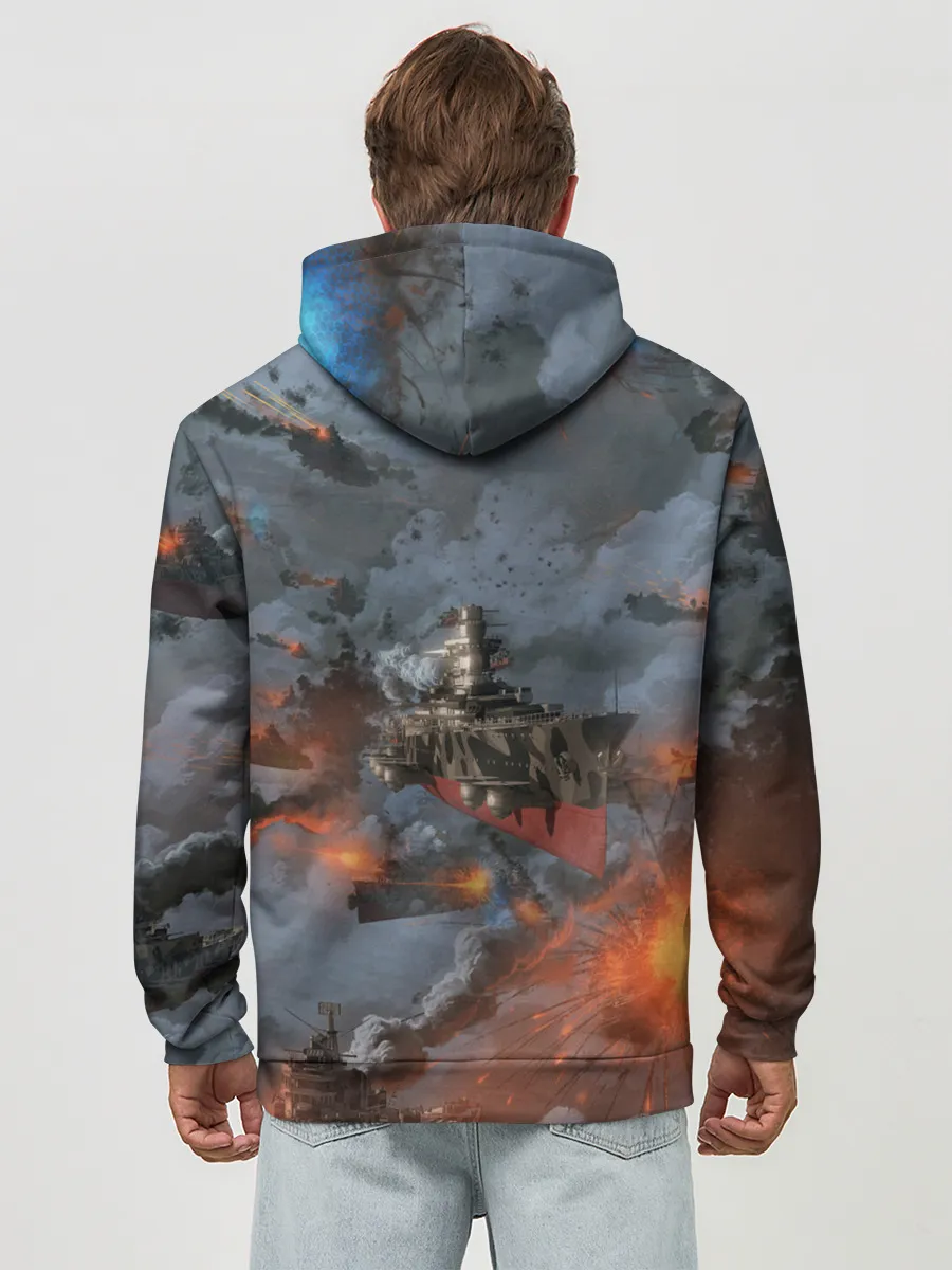 Худи мужской база хлопок / Стимпанк бой | Steampunk Ship