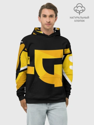 Худи мужской база хлопок / Yellow Asia