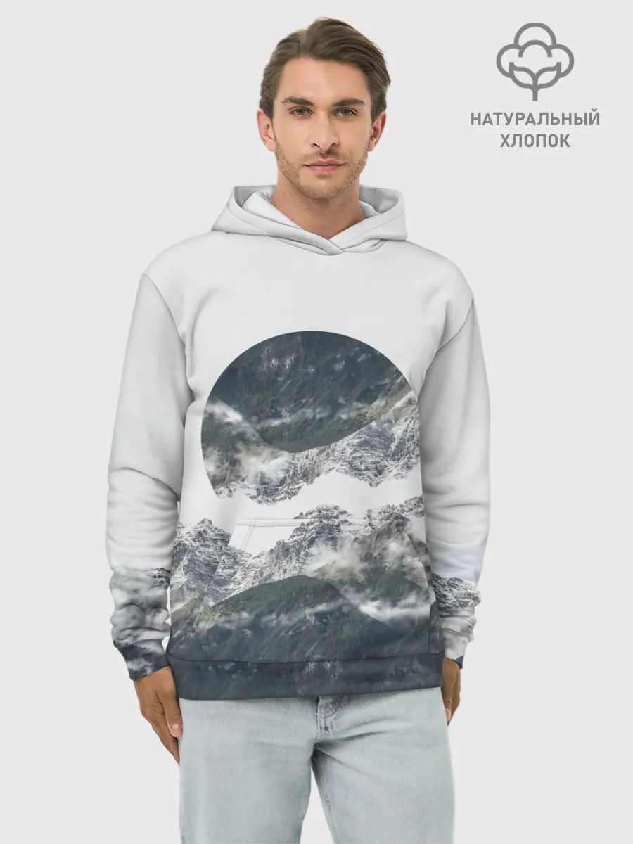 Худи мужской база хлопок / Вершина Горы
