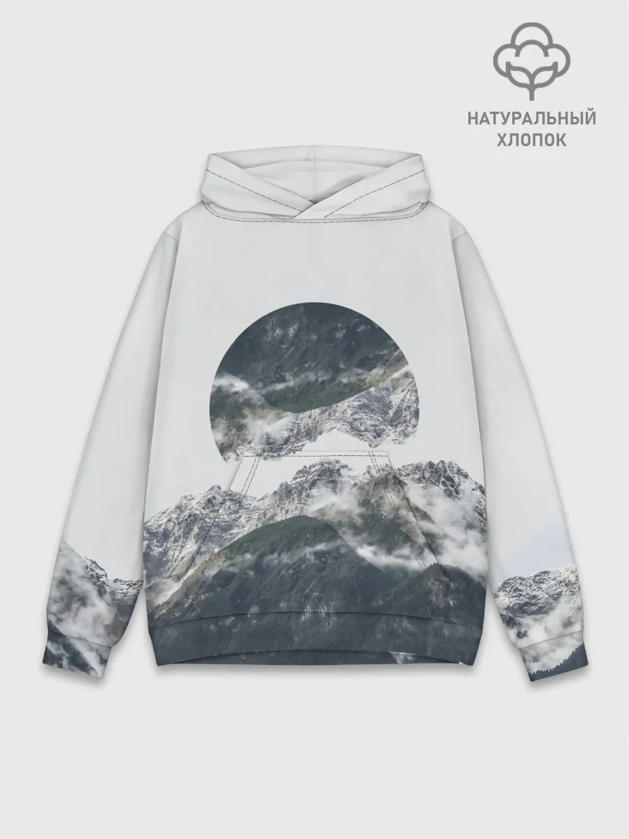Худи мужской база хлопок / Вершина Горы