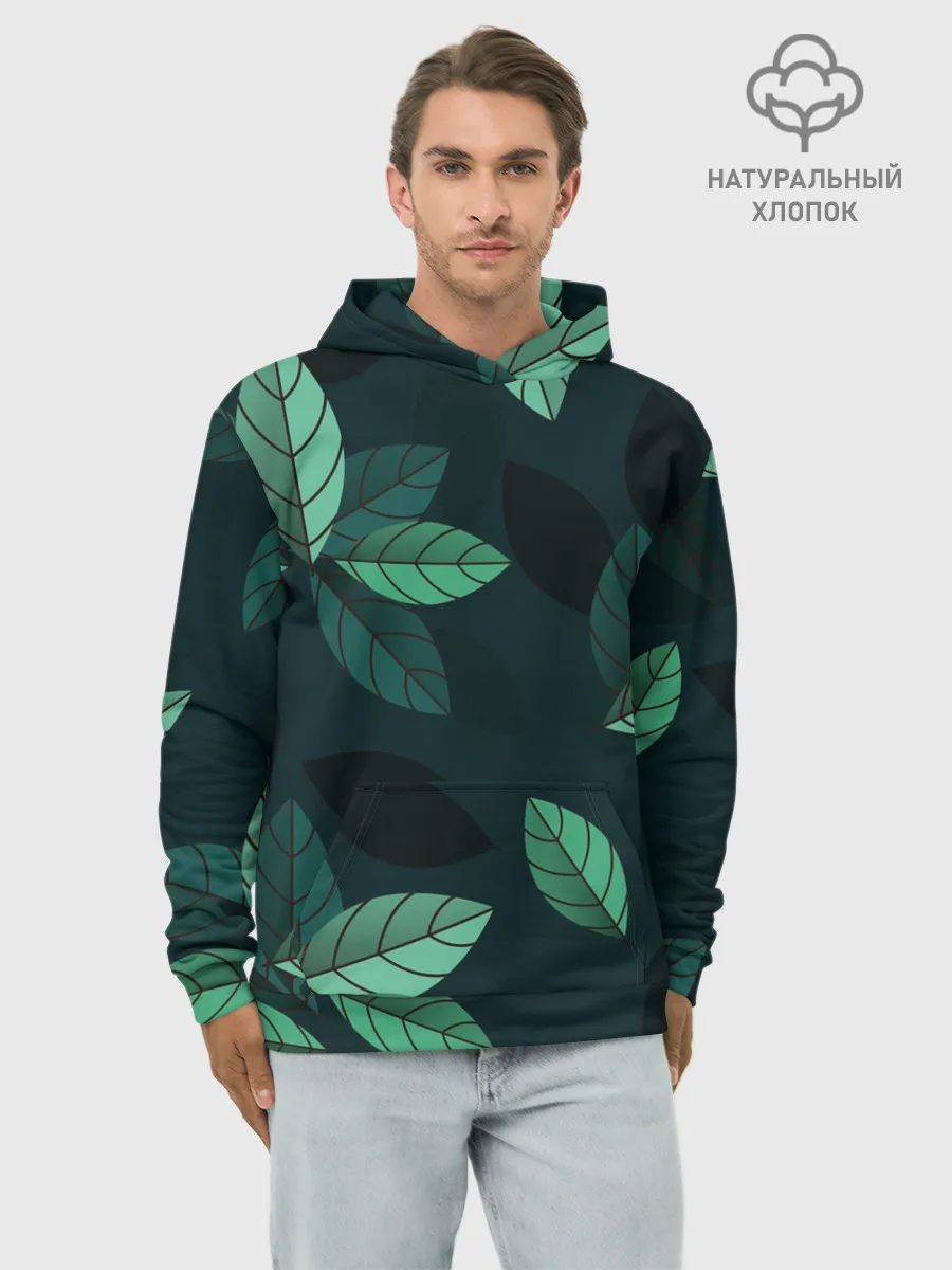 Худи мужской база хлопок / листва