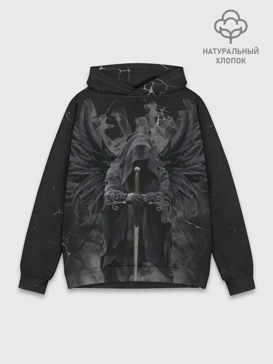 Худи мужской база хлопок / Ангел Смерти