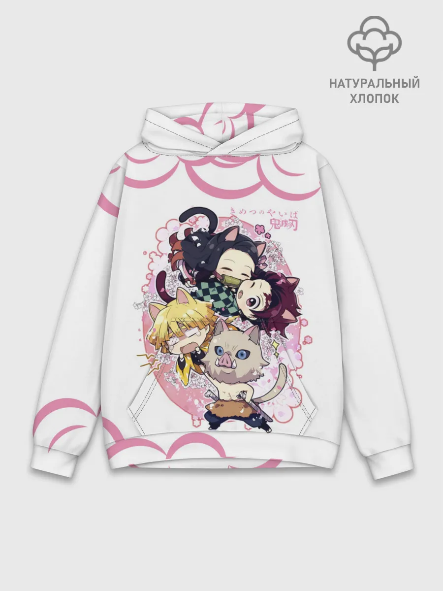 Худи мужской база хлопок / Клинок, рассекающий демонов ПЕРСОНАЖИ