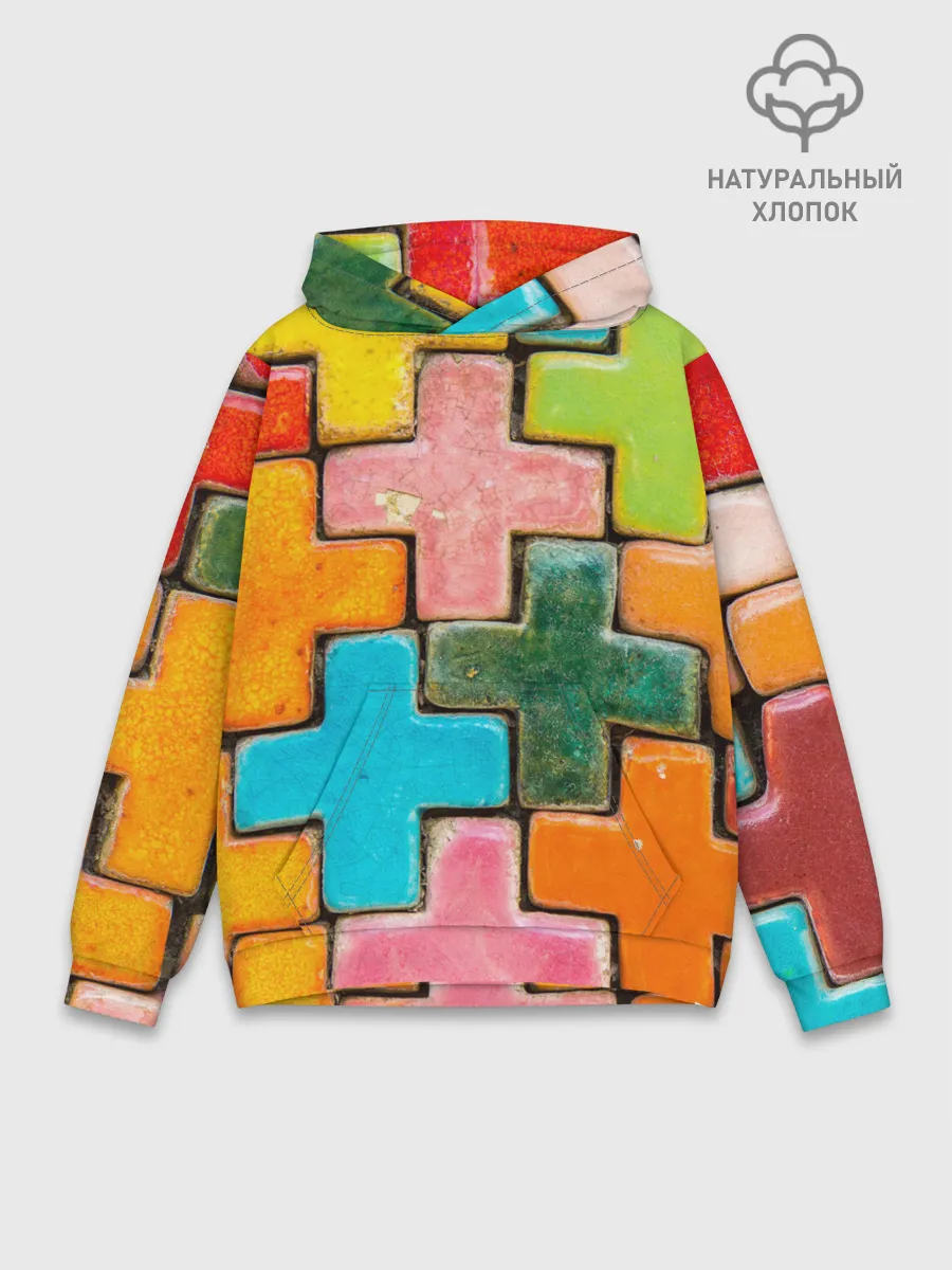 Худи мужской база хлопок / Крестик