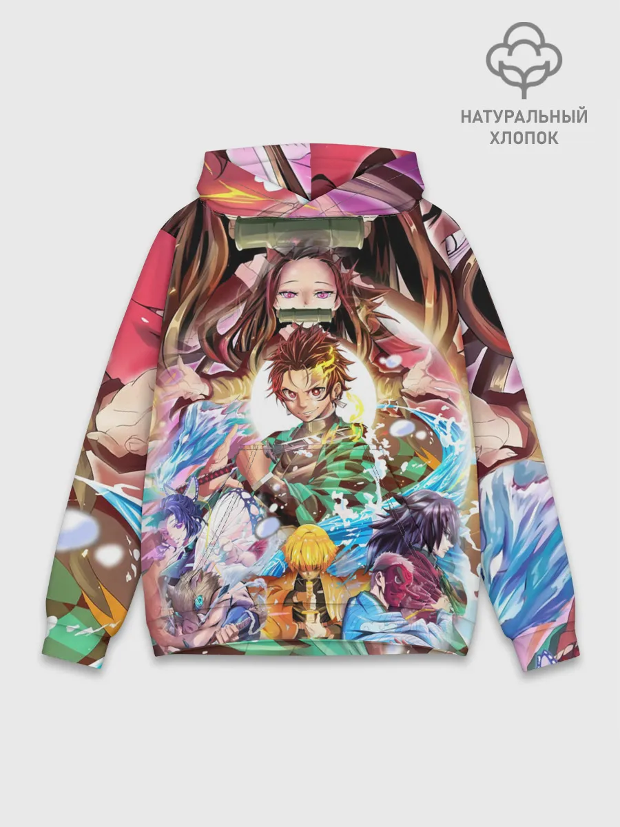 Худи мужской база хлопок / ТАНДЖИРО НЕЗУКО ЗЕНИЦУ / KNY