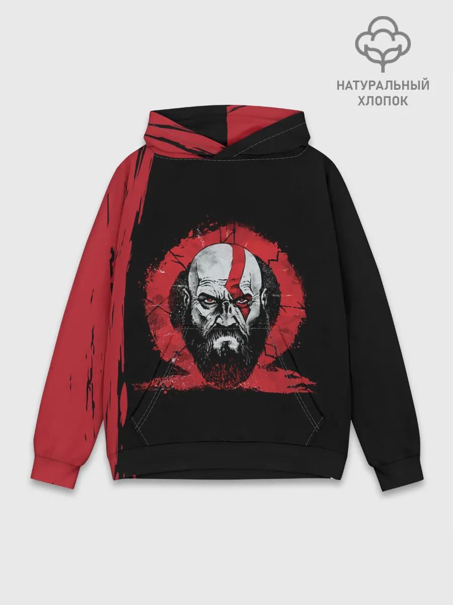 Худи мужской база хлопок / Брутальный Кратос | GOW