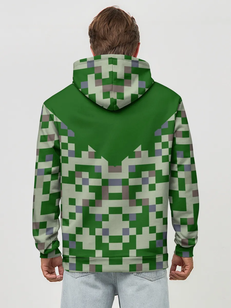 Худи мужской база хлопок / Minecraft Крипер