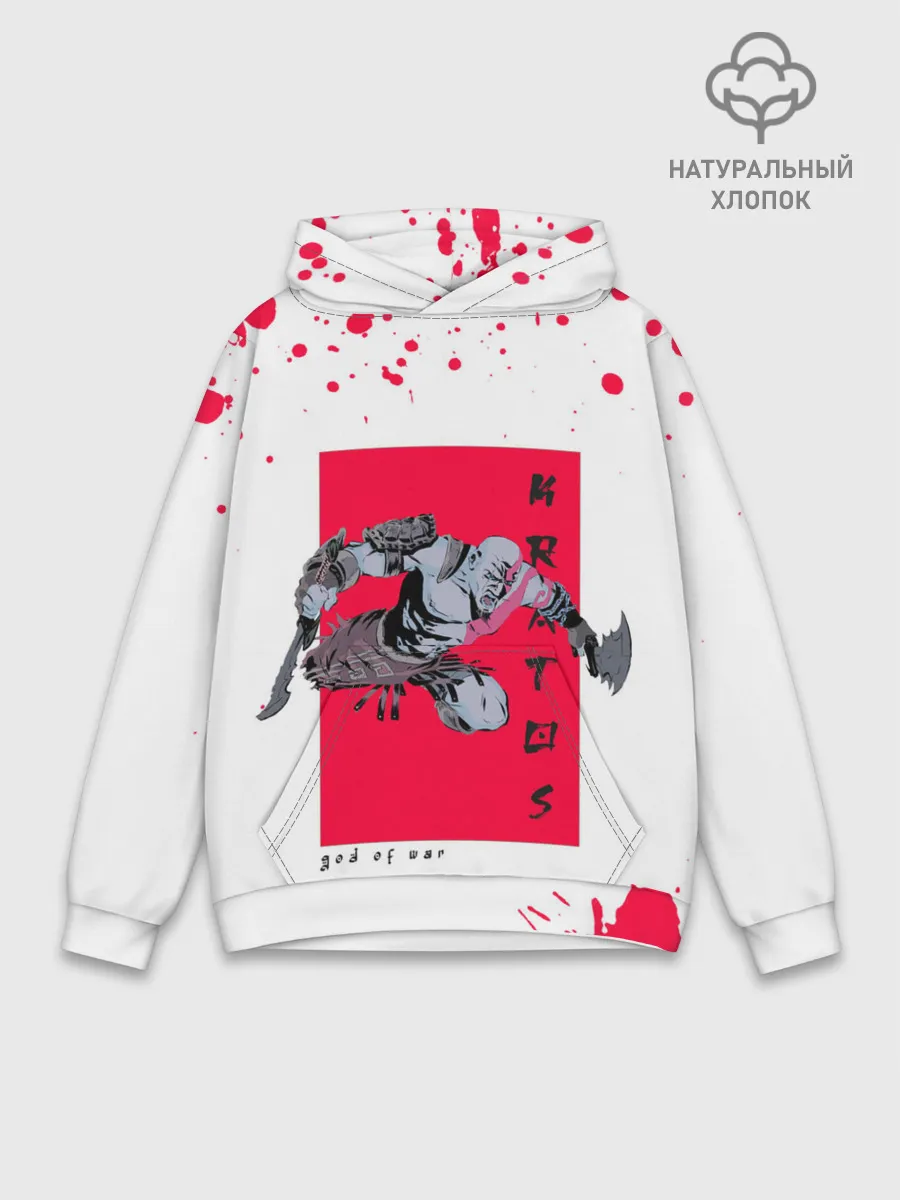 Худи мужской база хлопок / Young Kratos