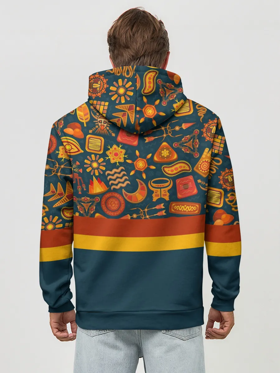 Худи мужской база хлопок / Африканская Символика