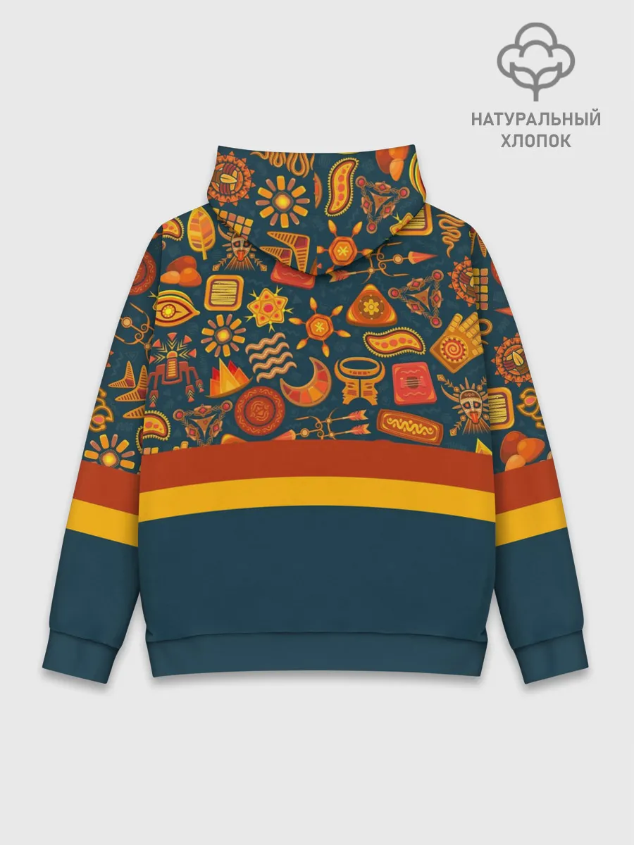 Худи мужской база хлопок / Африканская Символика