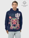 Худи мужской база хлопок / Anime Oni Demon Yokai