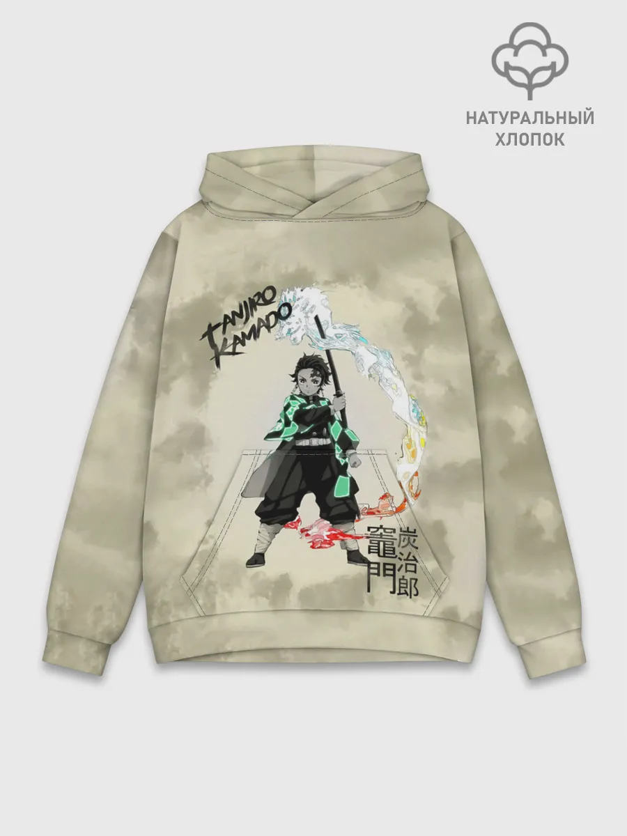 Худи мужской база хлопок / Tanjiro Kamado Kimetsu no Yaiba